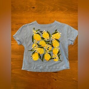 CREWCUTS | Kids Lemon Print Blue Tee